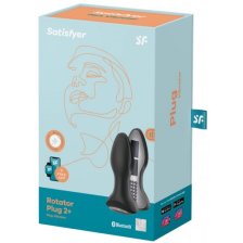 Анальный смарт-стимулятор с вибрацией и ротацией Satisfyer Rotator Plug 2+ черный