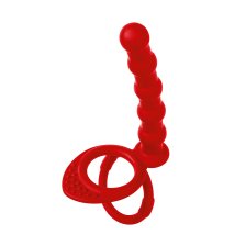 Насадка на пенис для двойного проникновения Black&Red by TOYFA