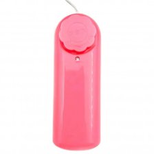 Телесная анальная пробка с бурым хвостом и вибрацией 55 см