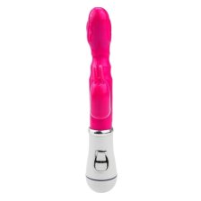 Вибромассажер с клиторальным стимулятором LUSTY BUNNY розовый