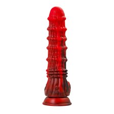 Вибратор Black&Red by Toyfa Monster Tops, силикон, красно-черный, 27 см