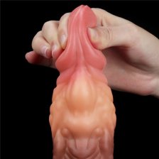 Широкий фаллос с ярко выраженным рельефом и большой головкой Lovetoy Silicone Cock 18 см
