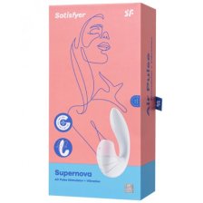 Вибратор с вакуумно-волновым стимулятором клитора Satisfyer Supernova White