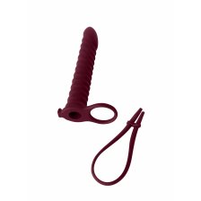Вибронасадка для Двойного Проникновения Pure Passion Rori Wine Red