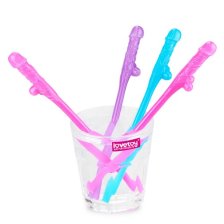Трубочки разноцветные Original Willy Straws 9 шт