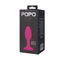 АНАЛЬНАЯ ВТУЛКА TOYFA POPO PLEASURE, СО СТАЛЬНЫМ ШАРИКОМ ВНУТРИ, СИЛИКОН, РОЗОВАЯ, 10,5 СМ