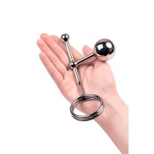 Стринги TOYFA Metal со сменными шарами, серебряные