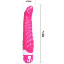 Рельефный вибратор The Realistic Cock розовый