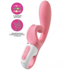 Смарт-вибратор кролик с гибким клиторальным отростком Satisfyer Hug Me Pink