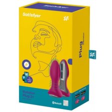 Анальный смарт-стимулятор с вибрацией и ротацией Satisfyer Rotator Plug 2+ фуксия