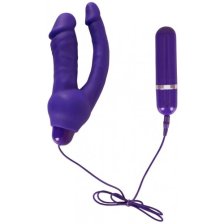 Двойной вибратор фиолетового цвета Double Pleasure