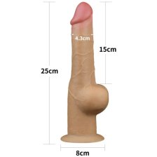 Реалистичный фаллос с высоко посаженной мошонкой Lovetoy Silicone Cock 25 см