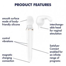 Перезаряжаемый смарт-массажер с насадкой для точки G Satisfyer Double Wand-er