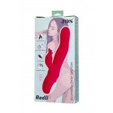 Вибратор JOS Redli с двигающейся головкой красный