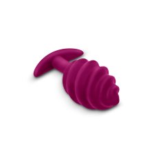 Gvibe Gplug Twist 2 Raspberry витая силиконовая анальная пробка для ношения, 10.5х3.9 см