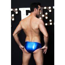 Танга wetlook Candy Boy Martin на кнопках, синие, S/L