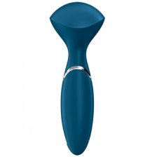Перезаряжаемый мини-массажер с вибрацией Satisfyer Mini Wand-er синий