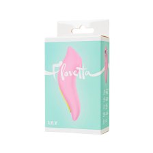Вакуумный стимулятор Flovetta Lily, силикон, розовый, 13 см