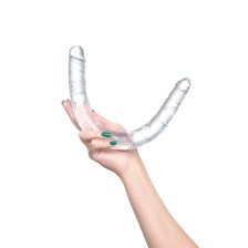 Фаллоимитатор двусторонний TOYFA Double Dildo прозрачный