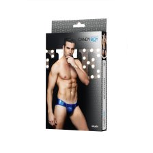 Танга wetlook Candy Boy Martin на кнопках, синие, S/L