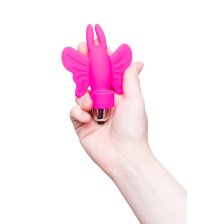 Вибронасадка бабочка на палец Eromantica Butterfly, розовая