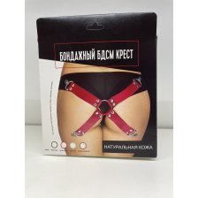Бондажный БДСМ крест Hand Made красный