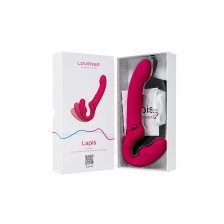 Страпон LOVENSE Lapis, силикон, красный, 23 см