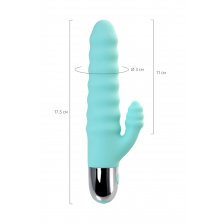 Рельефный вибратор с клиторальной стимуляцией Flovetta Flax