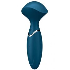 Перезаряжаемый мини-массажер с вибрацией Satisfyer Mini Wand-er синий