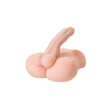 Мастурбатор с фаллосом Juicy Pussy Manuel, TPE, телесный, 25 см