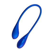 Двойной вибратор L`Eroina APP AGAMIEN с управлением от приложения и пульта, силикон, синий, 46 см